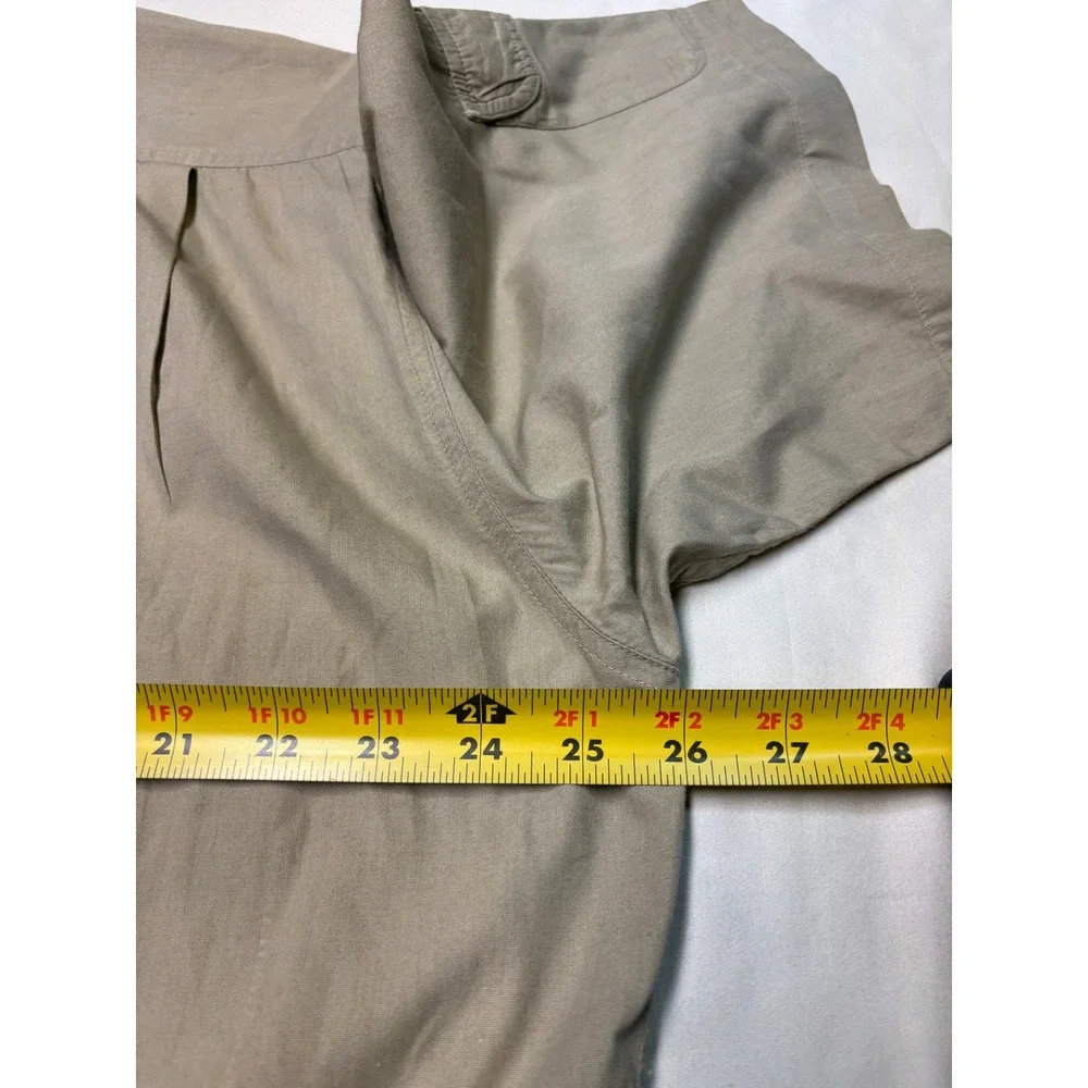 VTG 90s Banana Republic Safari Travel Shirt Mens Medium Khaki Cotton SS